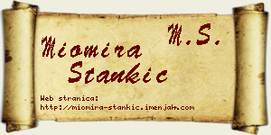 Miomira Stankić vizit kartica